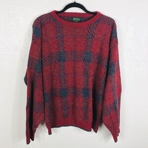 Byford Size Large Pullover Sweater Red Blue Green